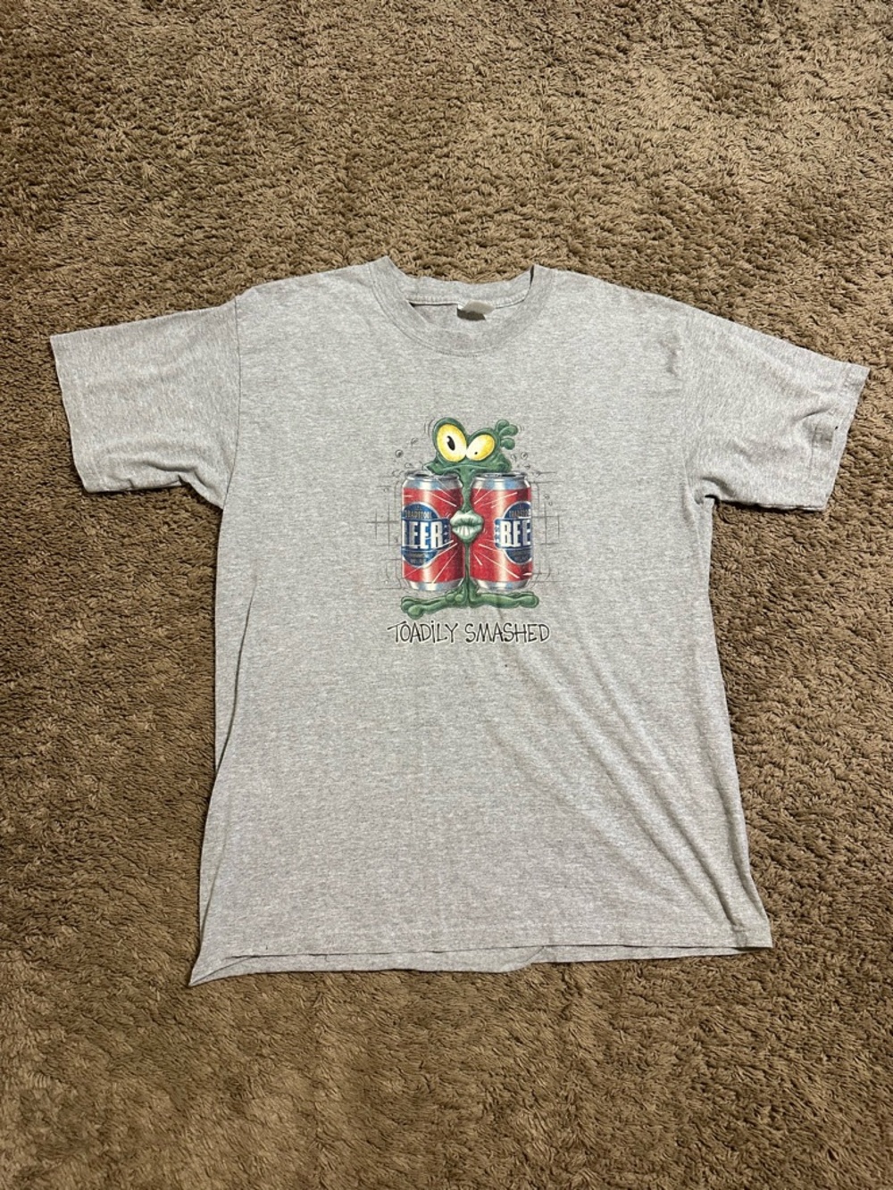 Vintage Toadily Smashed “triple grey” shirt 00s size large